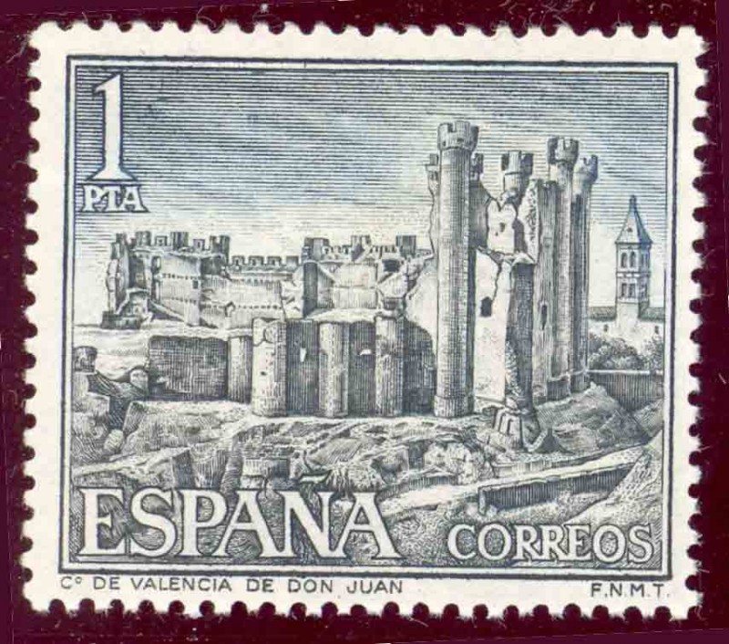 1970 Castillos de España. Valencia de Don Juan - Edifil:1977
