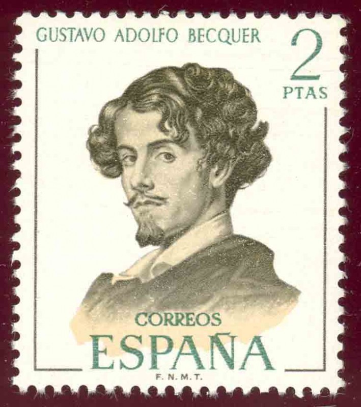 1970 Literatos Españoles. Gustavo Adolfo Becquer - Edifil:1993