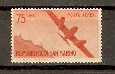 AEROPLANO   Y   VISTA   DE   SAN   MARINO