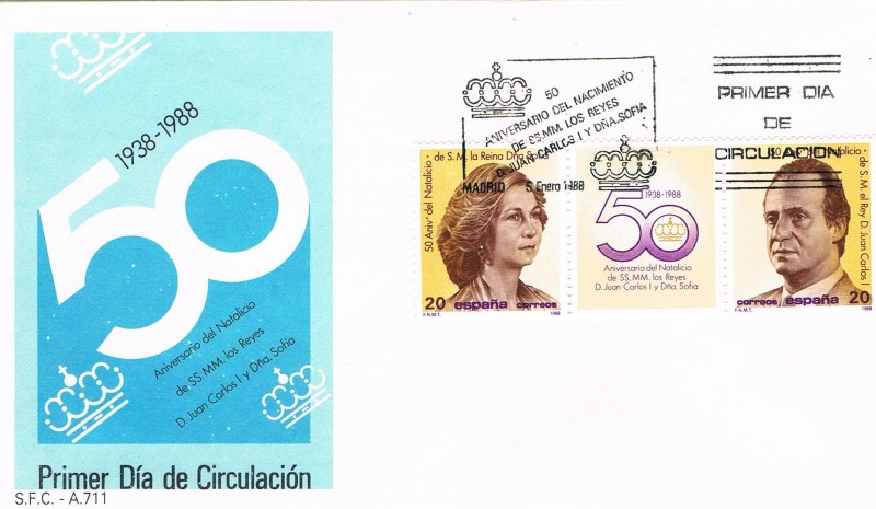 SPD 50 ANIV. DEL NATALICIO DE SSMM. LOS REYES DE ESPAÑA