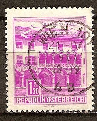 Kornmesserhaus en Bruck al lado del rio Mur(a).