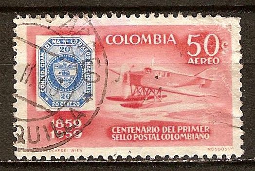Primer centenario del sello Colombiano, 1859-1959.