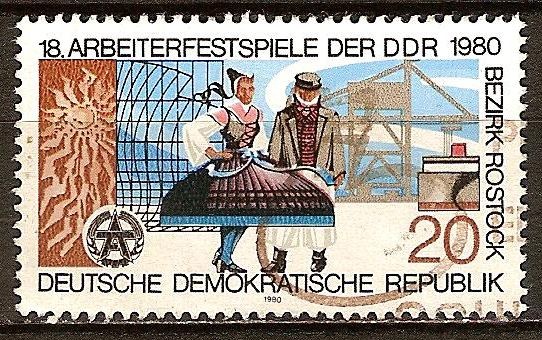 18a Festival de los Trabajadores de la DDR en 1980 en Rostock.
