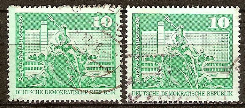 Fuente de Neptuno y Ayuntamiento,Berlín-DDR.