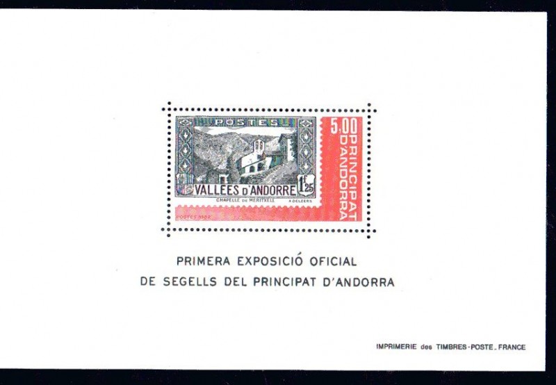 1ª Exposción Oficial de Filatelia en Andorra
