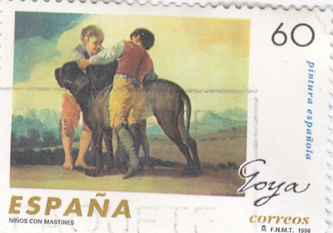 Goya- niños con mastines