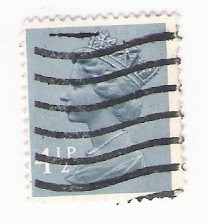 Queen Elizabeth stamp 4 1/2 p