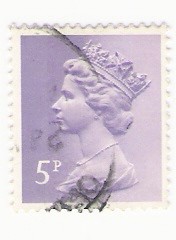 Queen Elizabeth stamp 5p