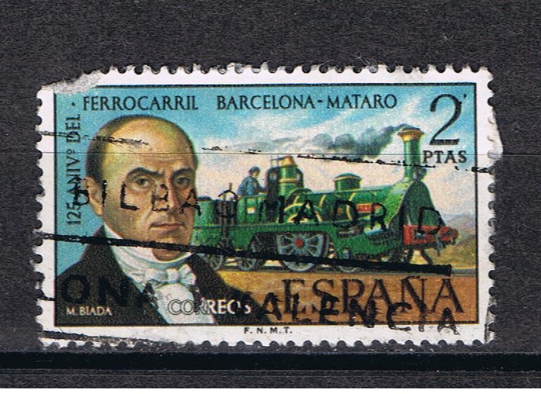 Edifil  2173  125º Aniver. del Ferrocarril Barcelona-Mataró.  