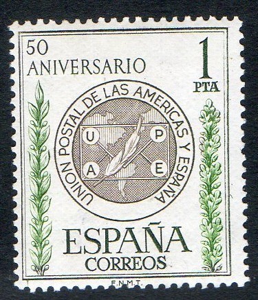 1462- L  aniversario de la Unión Postal de las Américas y España.