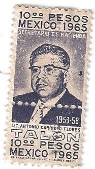 mexico hacienda 1965 10.00 pesos