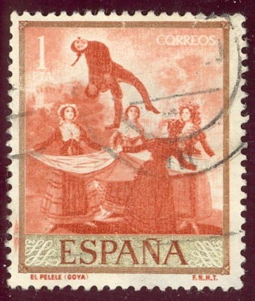 1958 Goya. El pelele  - Edifil:1216
