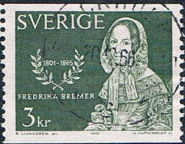 CENT. DE LA MUERTE DE LA ESCRITORA FREDRIKA BREMER. Y&T Nº 528