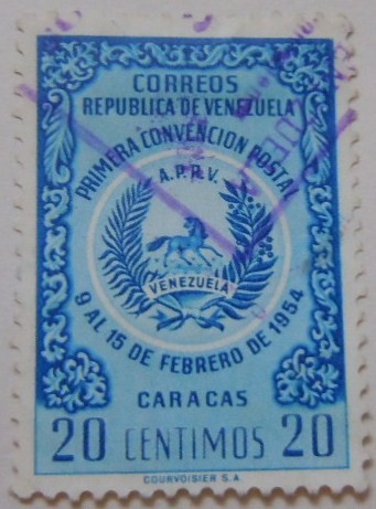 PRIMERA CONVENCION POSTAL 9 AL 15 DE FEBRERO DE 1950 CARACAS