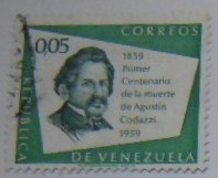 PRIMER CENTENARIO DE LA MUERTE DE AGUSTINCODAZZI 1859-1959