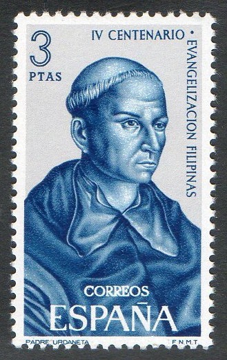 1694-  IV centenario de la Evangelización de Filipinas. Padre Andrés de Urdaneta.