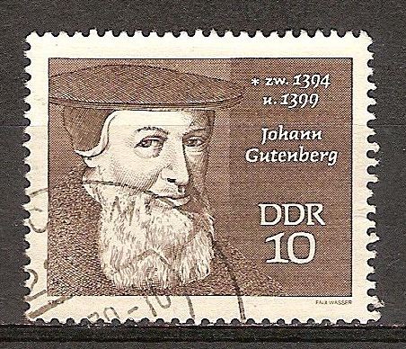 Johann Gutenberg (inventor de la inprenta)DDR.