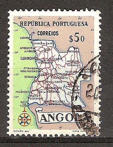 Mapa de Angola.