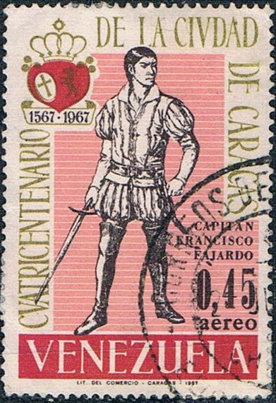 4º CENT. DE LA CIUDAD DE CARACAS. CAPITAN FRANCISCO FAJARDO. Y&T Nº A-912