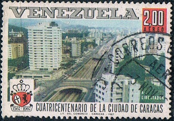 4º CENT. DE LA CIUDAD DE CARACAS. AVENIDA DEL LIBERTADOR. Y&T Nº A-922