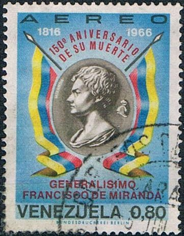 SESQUICENT. DE LA MUERTE DEL MARISCAL FRANCISCO DE MIRANDA. Y&T Nº A-946