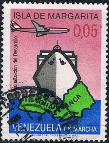 ISLA DE MARGARITA, ZONA FRANCA. Y&T Nº 885