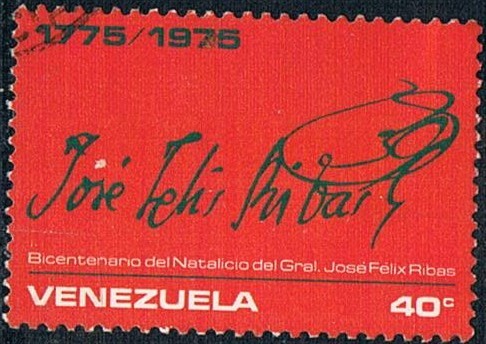 BICENT. DEL NACIMIENTO DEL GENERAL JOSE FELIX RIBAS. Y&T Nº 964
