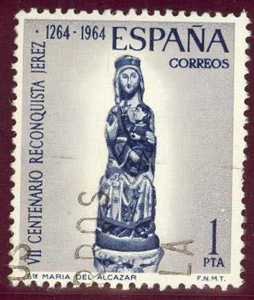 1964 VII Centenario de la Reconquista de Jerez. Virgen del Alcazar - Edifil:1616