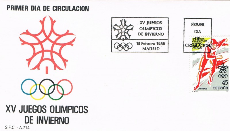 SPD JUEGOS OLÍMPICOS DE INVIERNO 1988 EN CALGARY. ED. Nº 2932