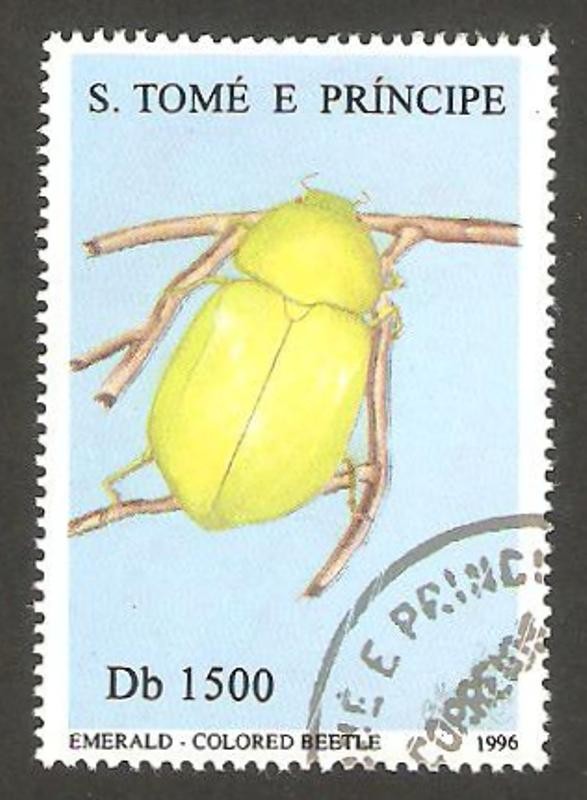 1264 DQ - coleóptero verde esmeralda