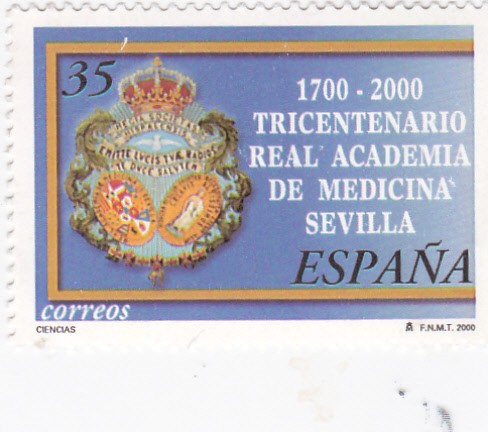 1700-2000 Tricentenario real academia de medicina  Sevilla (A)