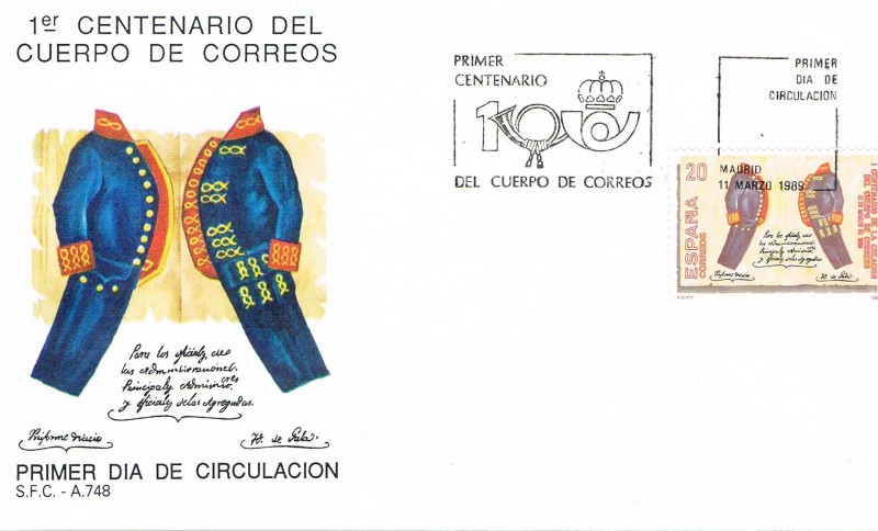 SPD CENT. DE LA CREACIÓN DEL CUERPO DE CORREOS. ED Nº 2998