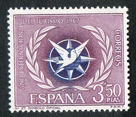 1806-  Serie Turística. Emblema del Año Internacional del Turismo.