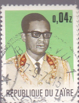 Presidente de Zaire Mobutu Sese Seko