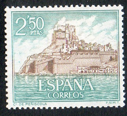 1813-  Castillos de España. Peñiscola ( Castellón ).