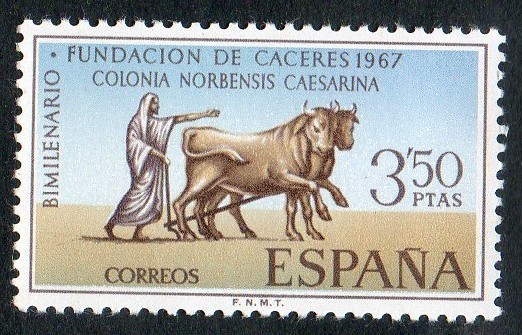 1828- Bimilenario de la fundación de Cáceres. Fundación de la ciudad.