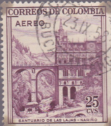 Correos de Colombia Aereo - Santuario de las Lajas Nariño 