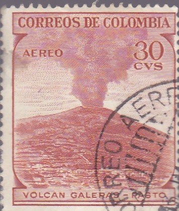 Correos de Colombia - aereo - Volcan Galeras - Pasto 