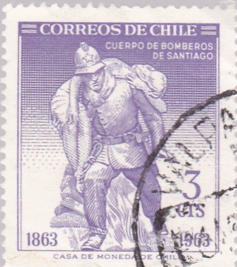 Cuerpo de bomberos de chile 1863-1963  - Correos de Chile