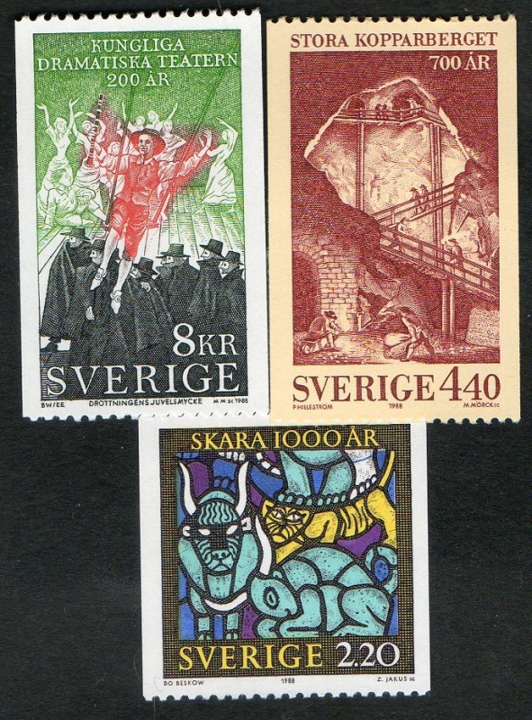 Michel 1492/4  Issue 3v