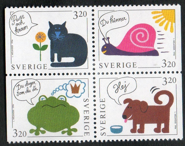 Michel 1836/39   Greeting stamps 4 v