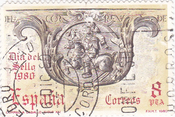 Día del sello -correo a caballo s.XIV   (C)