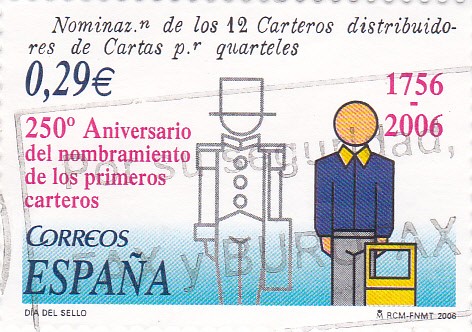 250º aniv.del nombramiento de los primeros carteros -1756- 2006     (C)  