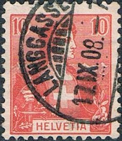 ALEGORÍA DE HELVETIA 1907-17 Y&T Nº 116