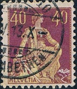 ALEGORÍA DE HELVETIA 1907-17 Y&T Nº 123