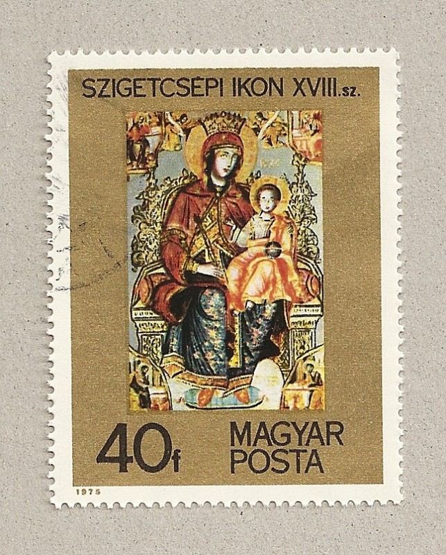 Icono Virgen con Niño siglo XVIII
