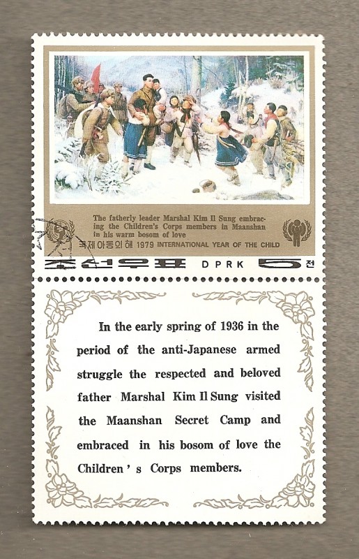 Mariscal Kim il Sung visita el campo secreto para niños de Maanshan