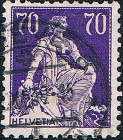 ALEGORÍA DE HELVETIA 1924-27 Y&T Nº 207