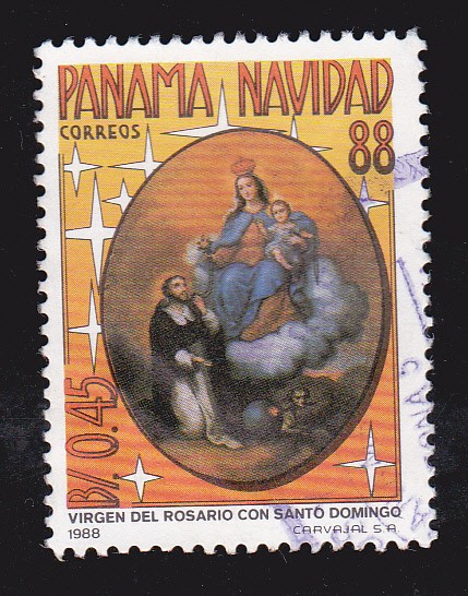 PANAMA - NAVIDAD 88 VIRGEN DEL ROSARIO CON SANTO DOMINGO