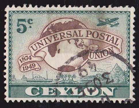 CEYLAN - UNIVERSAL POSTAL UNION 1874-1949